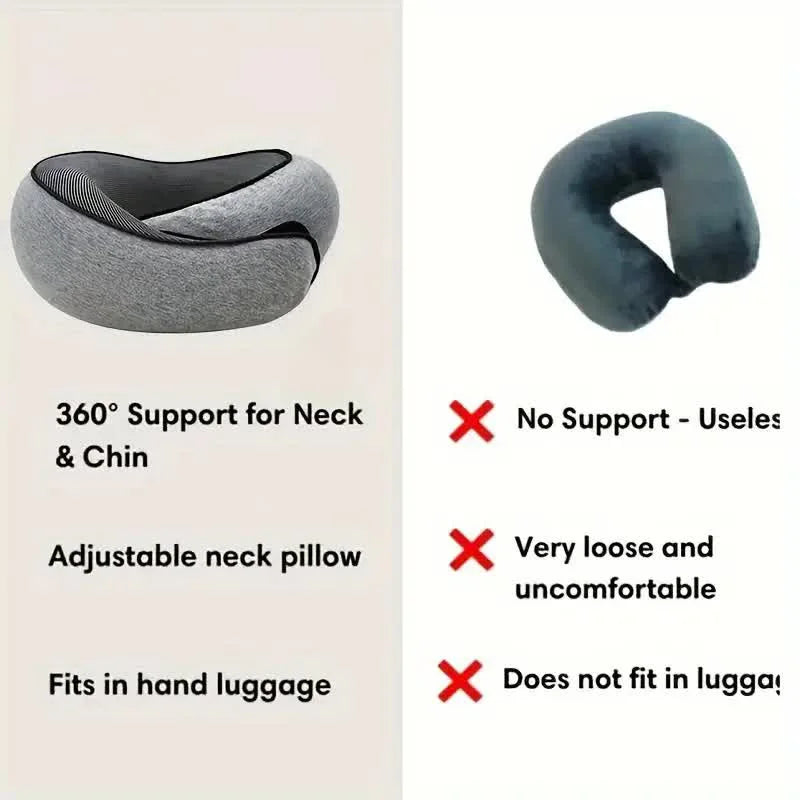 Veloura™ Premium Memory Foam Travel Neck Pillow