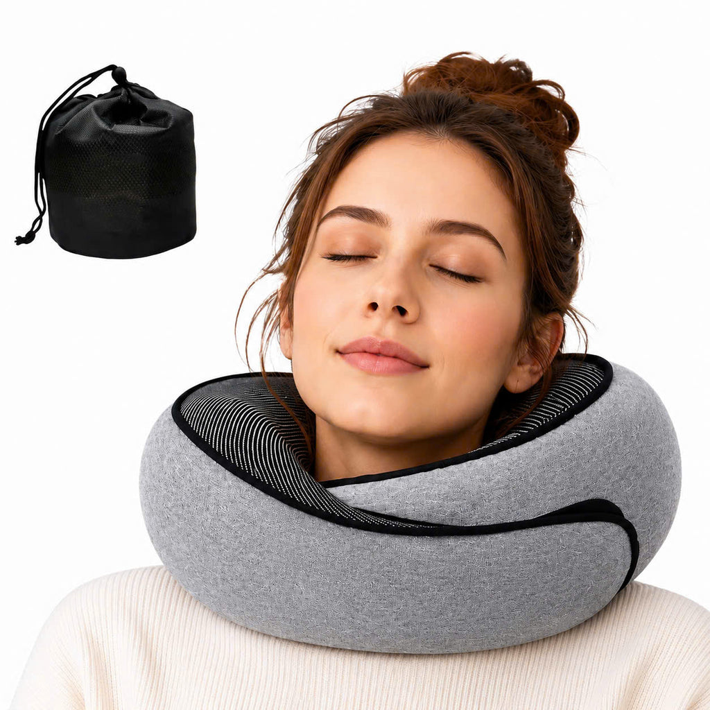 Veloura™ Premium Memory Foam Travel Neck Pillow